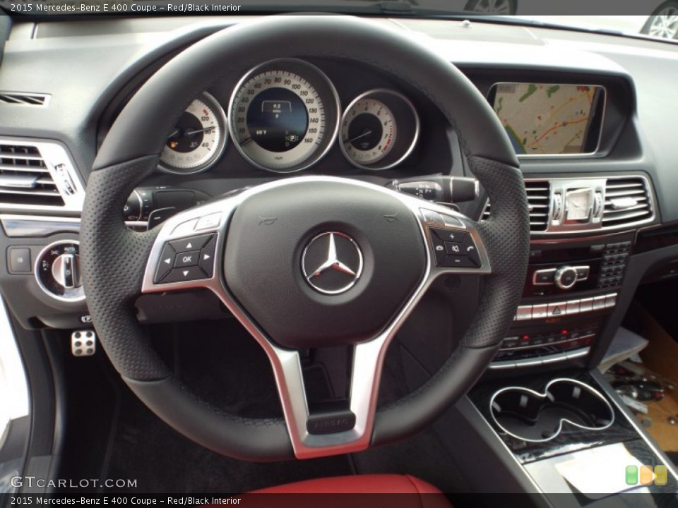 Red/Black Interior Steering Wheel for the 2015 Mercedes-Benz E 400 Coupe #98881574
