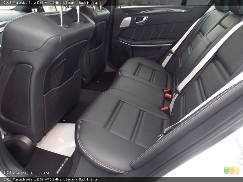 Black Interior Rear Seat for the 2015 Mercedes-Benz E 63 AMG S 4Matic Sedan #98881796