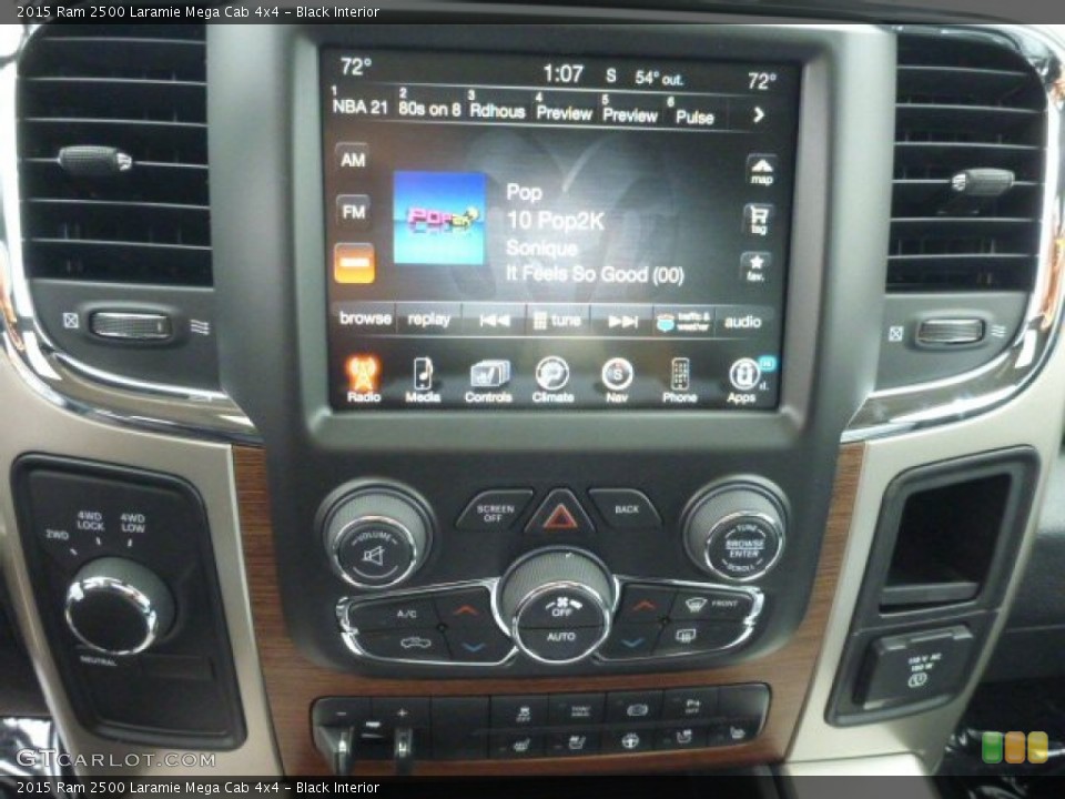 Black Interior Controls for the 2015 Ram 2500 Laramie Mega Cab 4x4 #98883569
