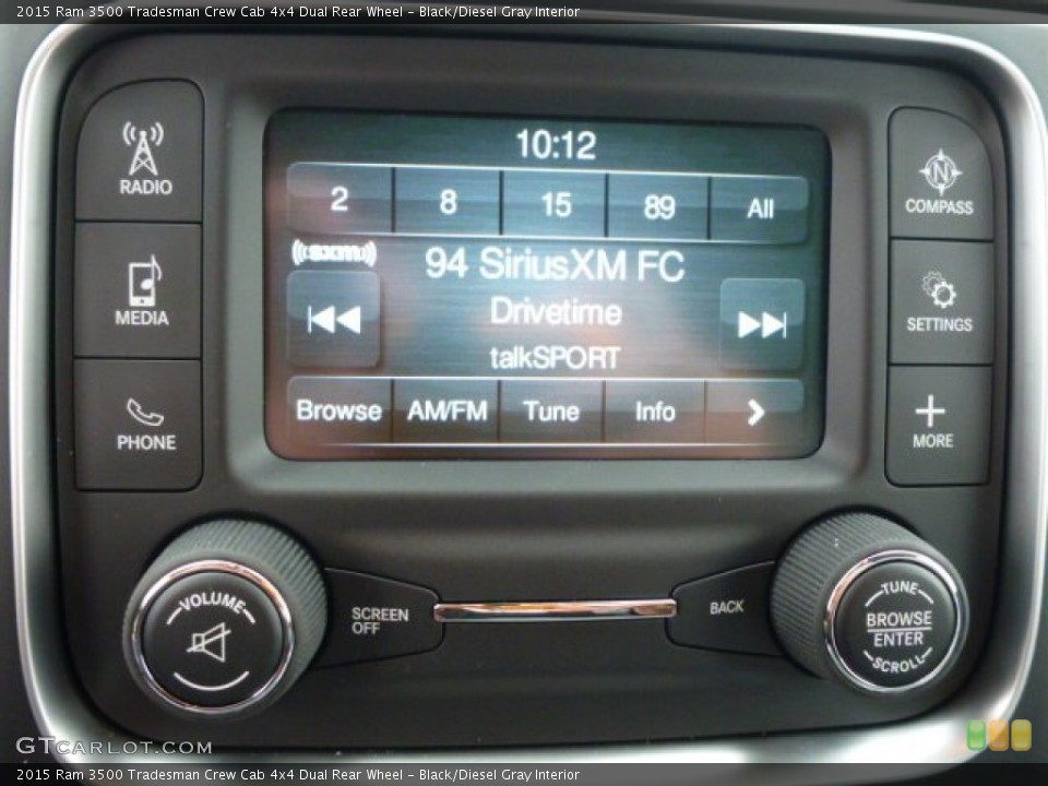 Black/Diesel Gray Interior Audio System for the 2015 Ram 3500 Tradesman Crew Cab 4x4 Dual Rear Wheel #98885087