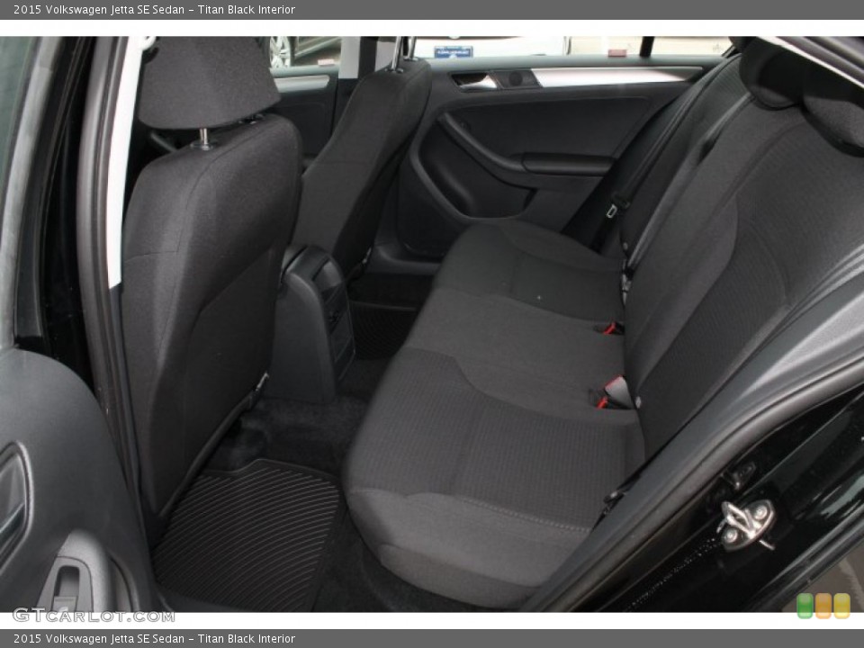 Titan Black Interior Rear Seat for the 2015 Volkswagen Jetta SE Sedan #98885684