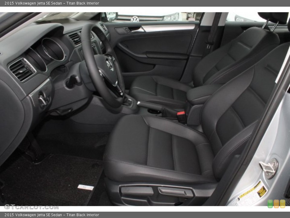 Titan Black Interior Front Seat for the 2015 Volkswagen Jetta SE Sedan #98885933