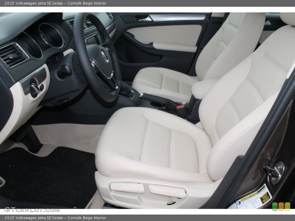 Cornsilk Beige Interior Front Seat for the 2015 Volkswagen Jetta SE Sedan #98886776