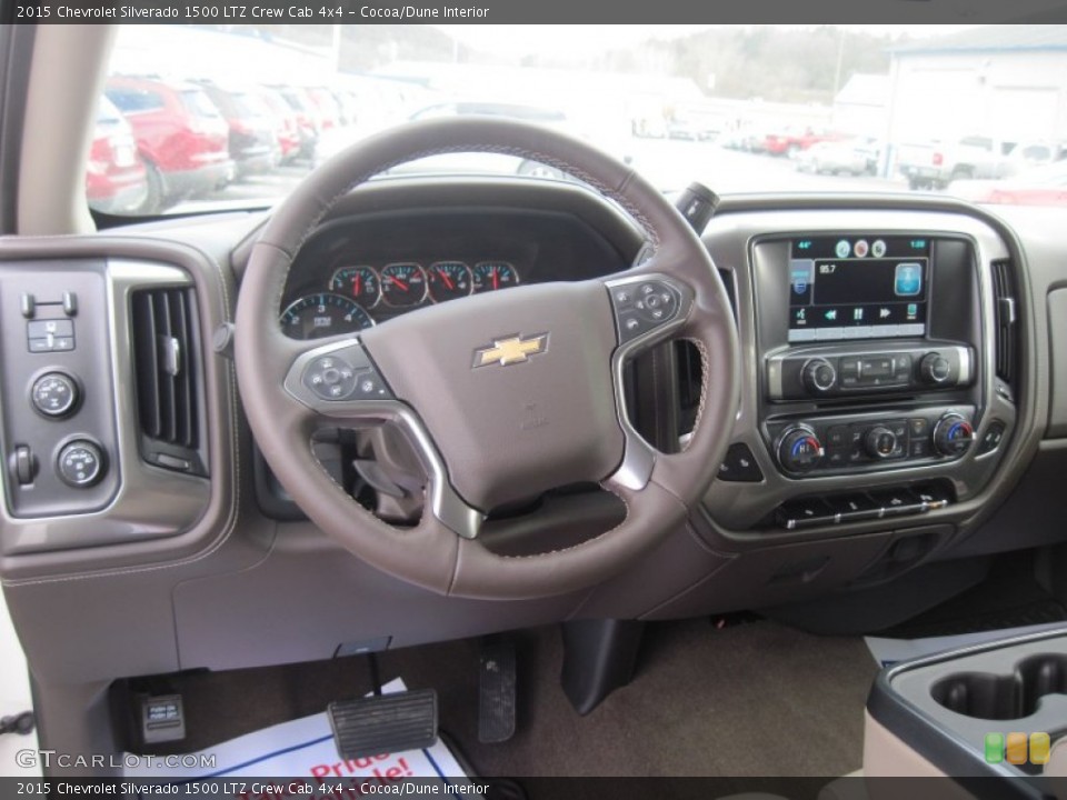Cocoa/Dune Interior Dashboard for the 2015 Chevrolet Silverado 1500 LTZ Crew Cab 4x4 #98893909