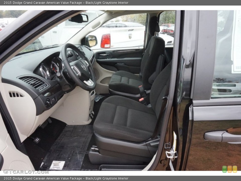 Black/Light Graystone Interior Photo for the 2015 Dodge Grand Caravan American Value Package #98898430