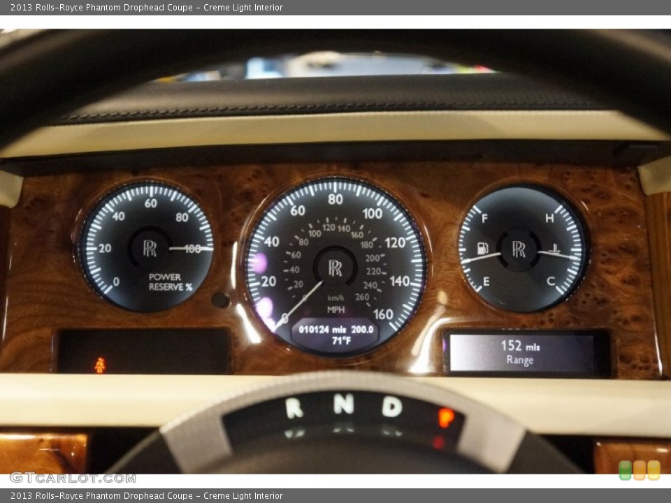 Creme Light Interior Gauges for the 2013 Rolls-Royce Phantom Drophead Coupe #98900782