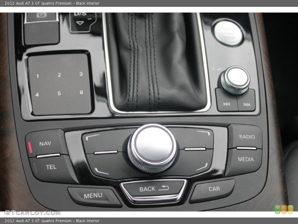 Black Interior Controls for the 2012 Audi A7 3.0T quattro Premium #98901016