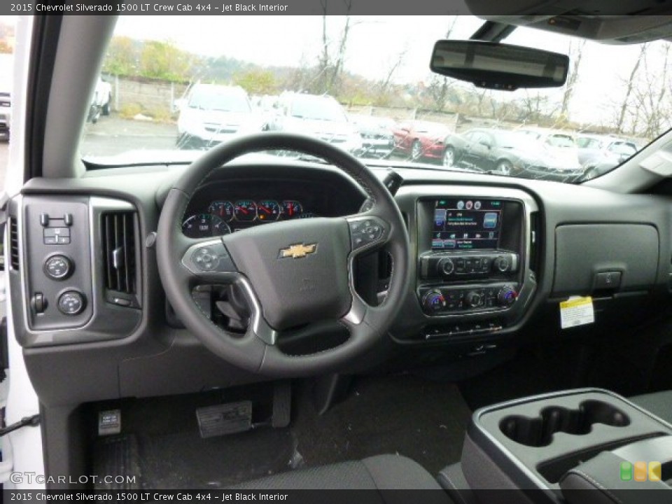 Jet Black Interior Dashboard for the 2015 Chevrolet Silverado 1500 LT Crew Cab 4x4 #98903828