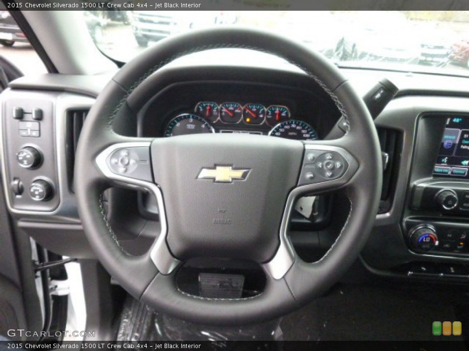 Jet Black Interior Steering Wheel for the 2015 Chevrolet Silverado 1500 LT Crew Cab 4x4 #98903988