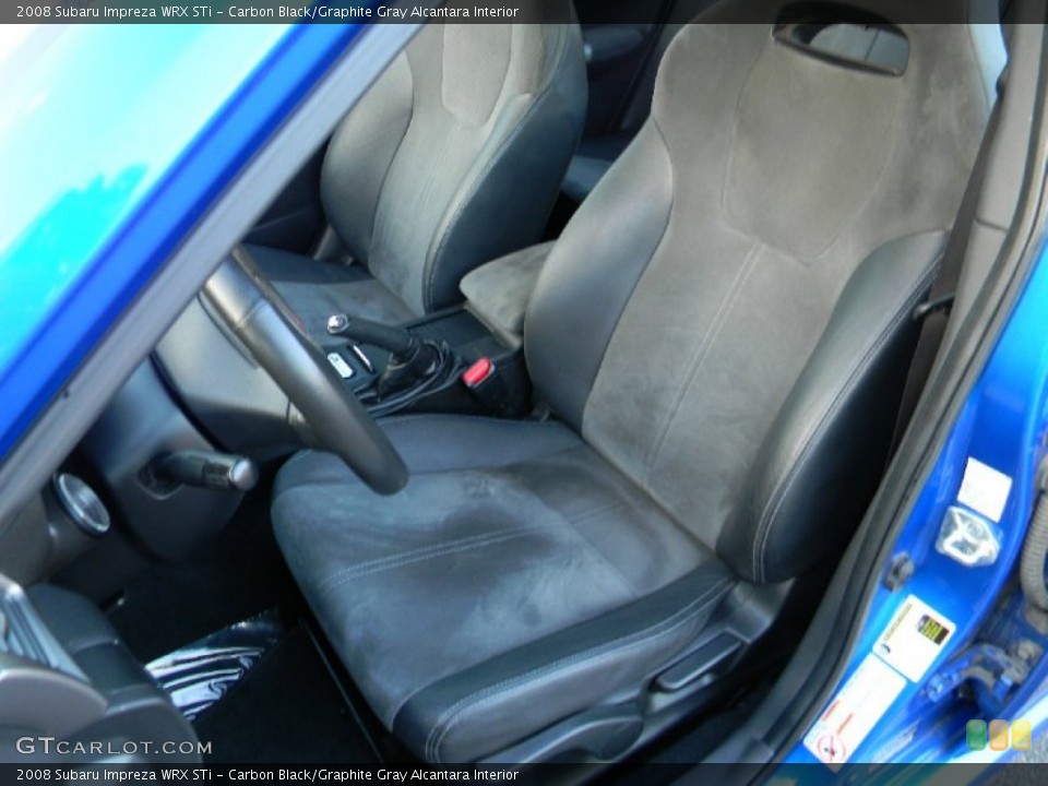 Carbon Black/Graphite Gray Alcantara Interior Front Seat for the 2008 Subaru Impreza WRX STi #98905102