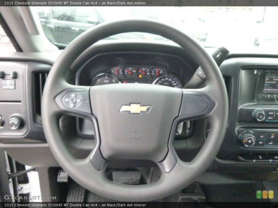 Jet Black/Dark Ash Interior Steering Wheel for the 2015 Chevrolet Silverado 3500HD WT Double Cab 4x4 #98905288