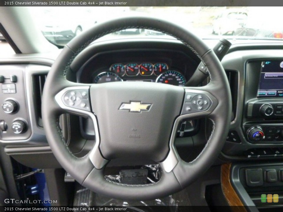 Jet Black Interior Steering Wheel for the 2015 Chevrolet Silverado 1500 LTZ Double Cab 4x4 #98905711