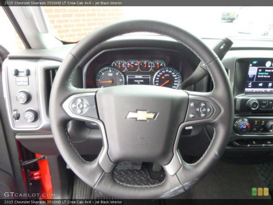 Jet Black Interior Steering Wheel for the 2015 Chevrolet Silverado 3500HD LT Crew Cab 4x4 #98907547