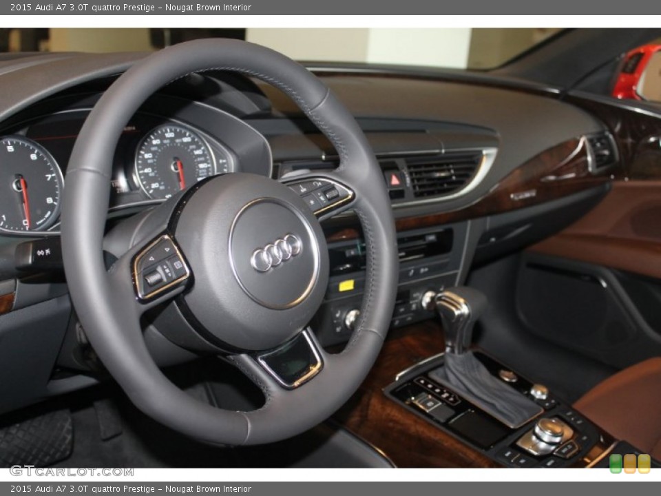 Nougat Brown Interior Steering Wheel for the 2015 Audi A7 3.0T quattro Prestige #98910289