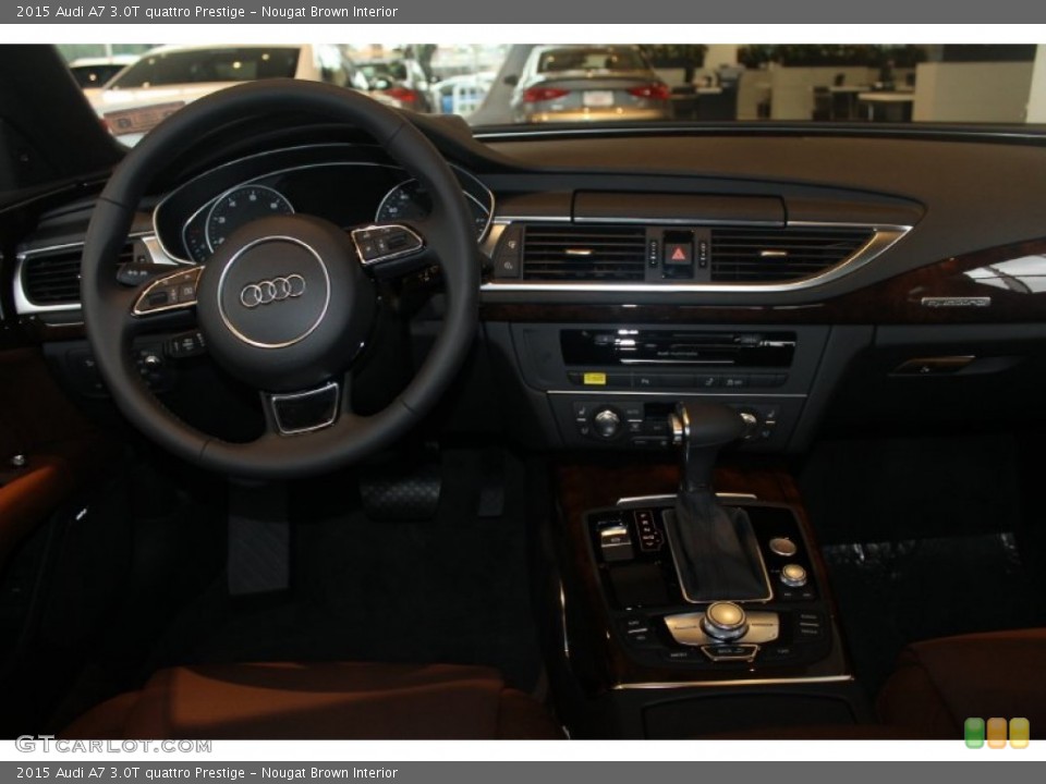 Nougat Brown Interior Dashboard for the 2015 Audi A7 3.0T quattro Prestige #98910385