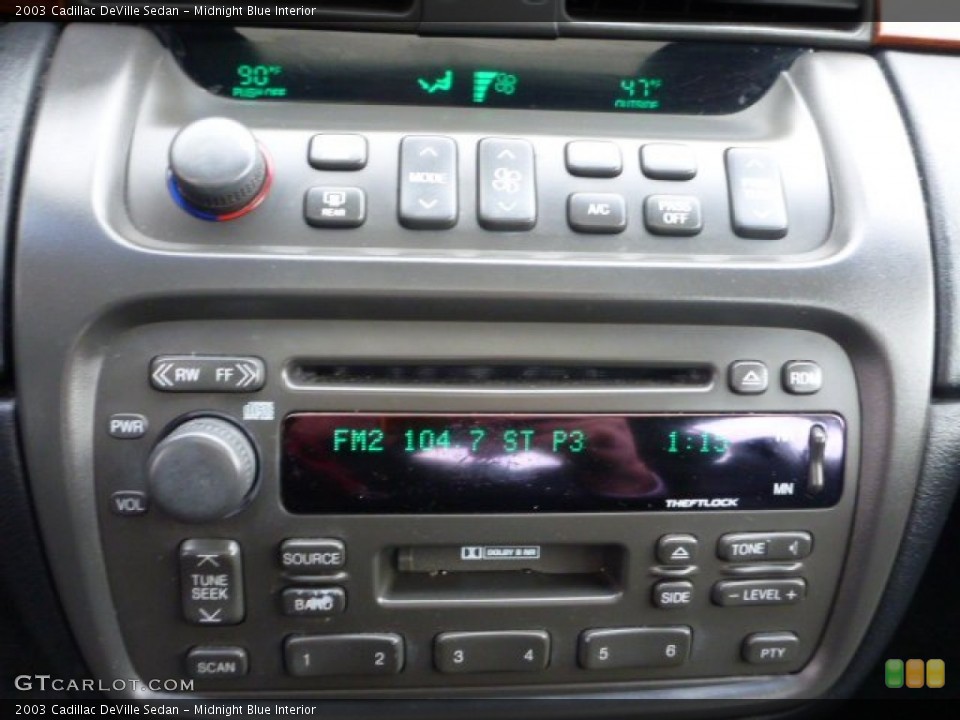Midnight Blue Interior Controls for the 2003 Cadillac DeVille Sedan #98911333