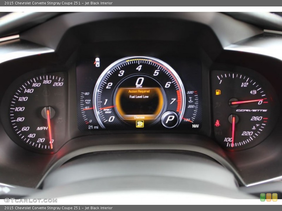 Jet Black Interior Gauges for the 2015 Chevrolet Corvette Stingray Coupe Z51 #98911999
