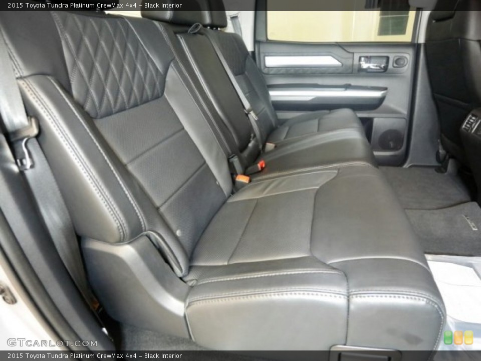 Black Interior Rear Seat for the 2015 Toyota Tundra Platinum CrewMax 4x4 #98912128