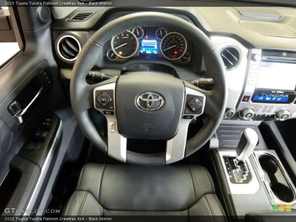 Black Interior Steering Wheel for the 2015 Toyota Tundra Platinum CrewMax 4x4 #98912221