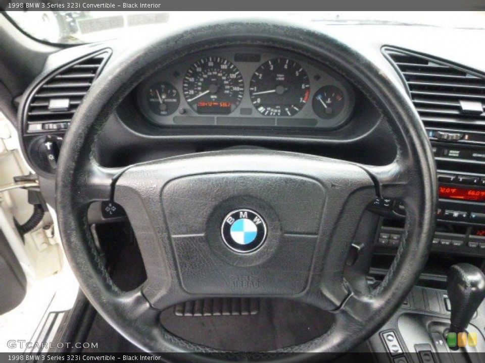 Black Interior Steering Wheel for the 1998 BMW 3 Series 323i Convertible #98913346