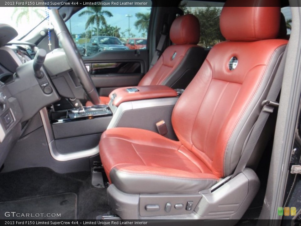 Limited Unique Red Leather Interior Front Seat for the 2013 Ford F150 Limited SuperCrew 4x4 #98914399