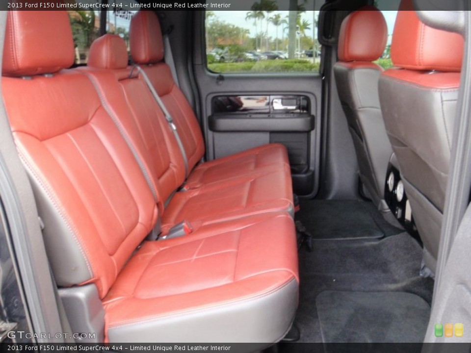 Limited Unique Red Leather Interior Rear Seat for the 2013 Ford F150 Limited SuperCrew 4x4 #98914489