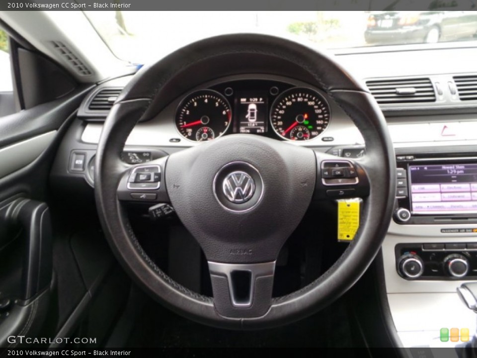 Black Interior Steering Wheel for the 2010 Volkswagen CC Sport #98920776
