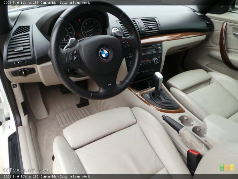 Savanna Beige Interior Photo for the 2008 BMW 1 Series 135i Convertible #98921515