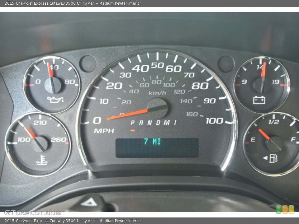 Medium Pewter Interior Gauges for the 2015 Chevrolet Express Cutaway 3500 Utility Van #98928152