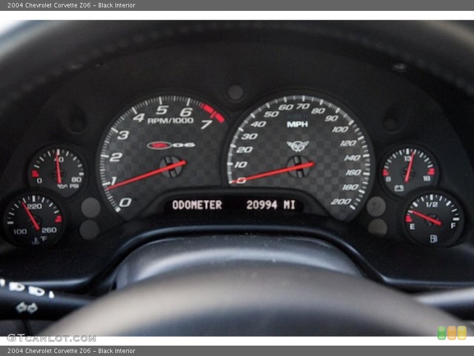 Black Interior Gauges for the 2004 Chevrolet Corvette Z06 #98933967