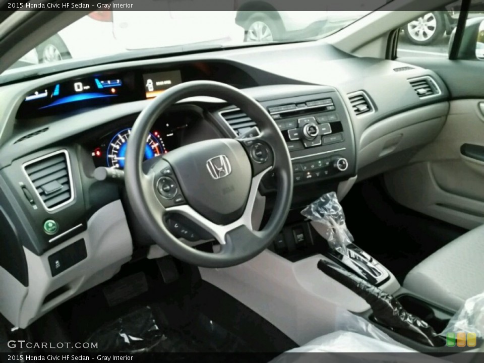 Gray Interior Photo for the 2015 Honda Civic HF Sedan #98935978