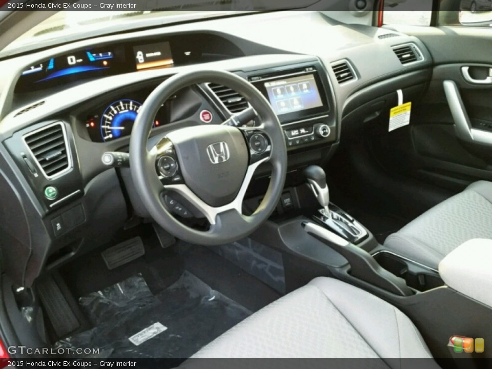 Gray Interior Prime Interior for the 2015 Honda Civic EX Coupe #98936118