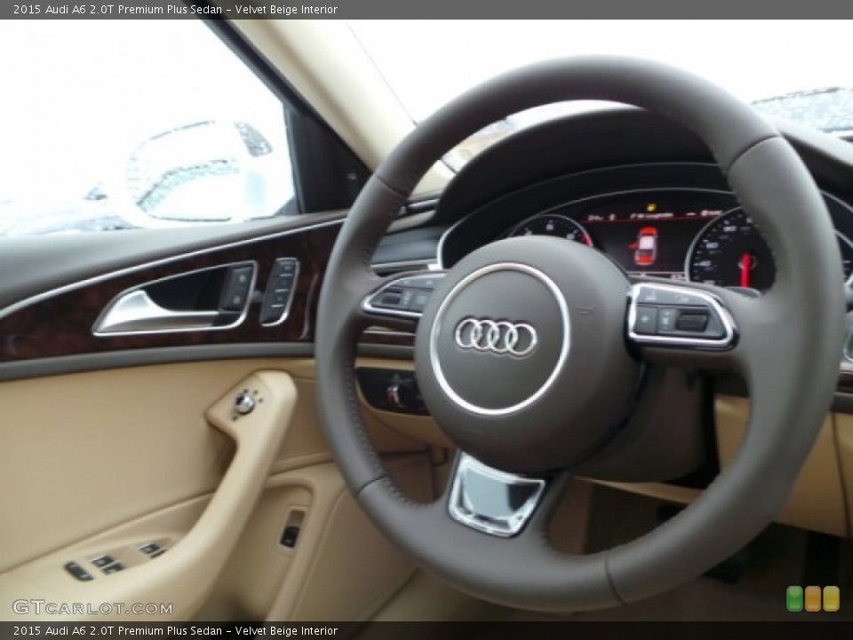 Velvet Beige Interior Steering Wheel for the 2015 Audi A6 2.0T Premium Plus Sedan #98936260