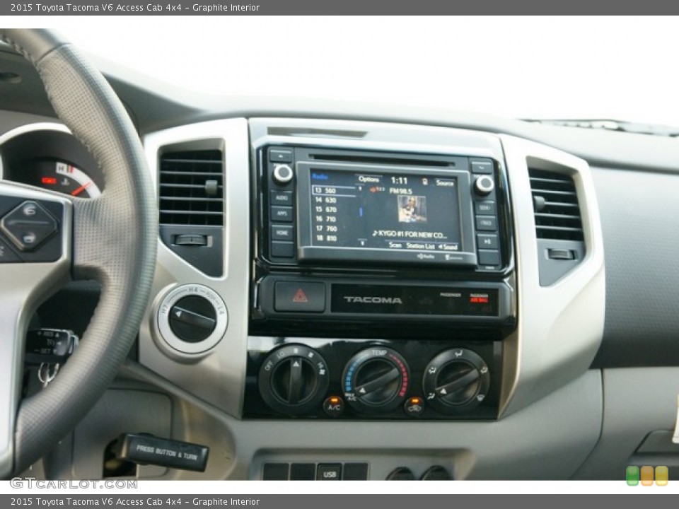 Graphite Interior Controls for the 2015 Toyota Tacoma V6 Access Cab 4x4 #98937988