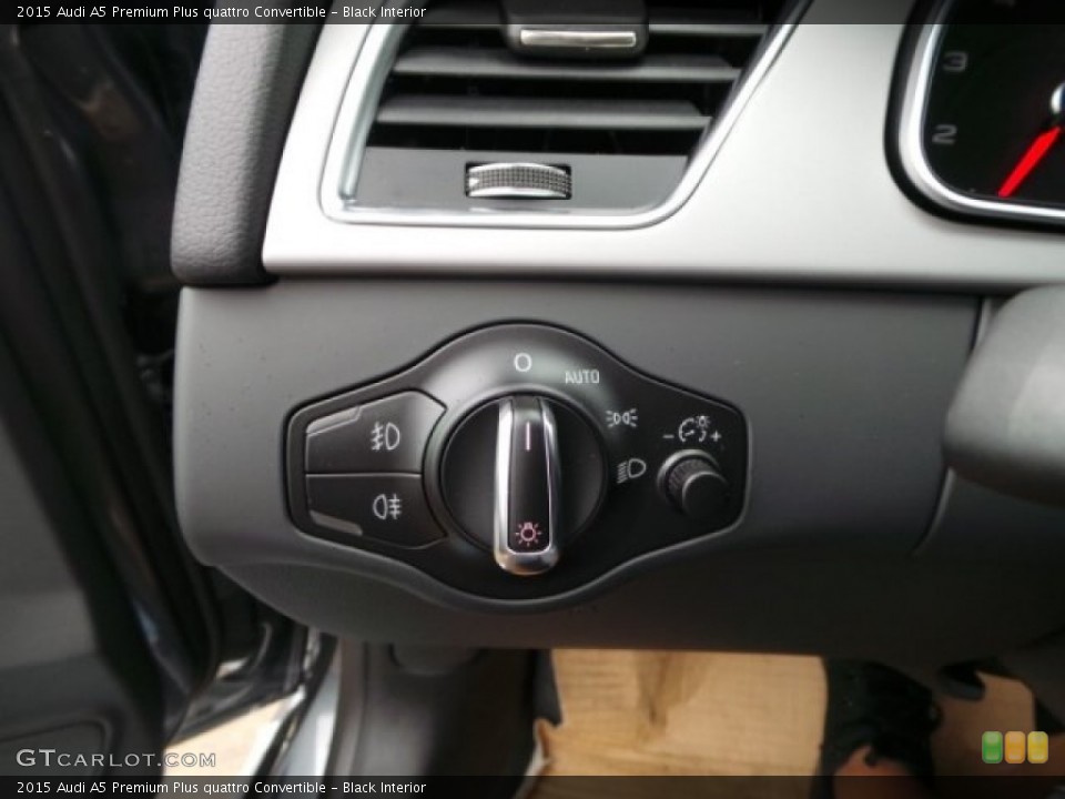 Black Interior Controls for the 2015 Audi A5 Premium Plus quattro Convertible #98939314