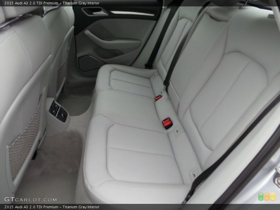 Titanium Gray Interior Rear Seat for the 2015 Audi A3 2.0 TDI Premium #98943442
