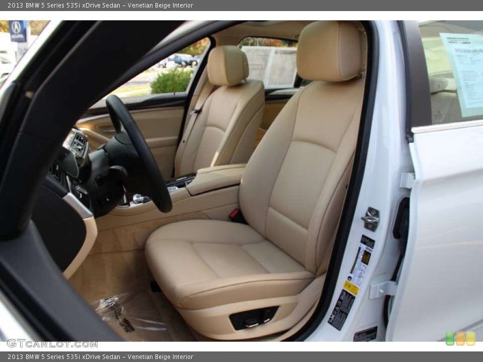 Venetian Beige Interior Front Seat for the 2013 BMW 5 Series 535i xDrive Sedan #98949976