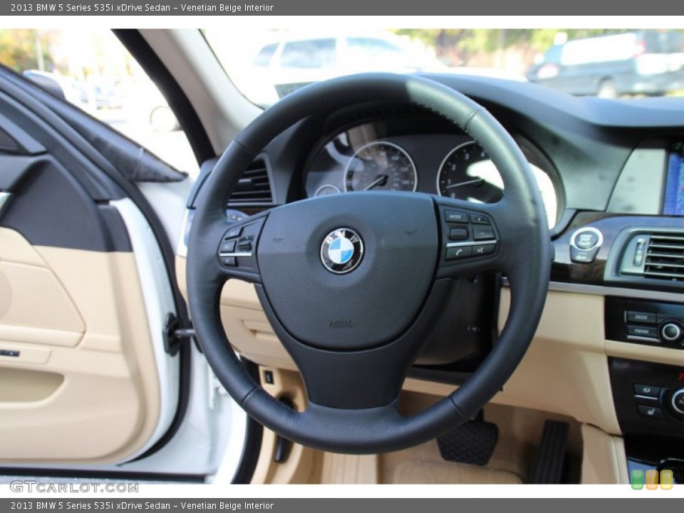 Venetian Beige Interior Steering Wheel for the 2013 BMW 5 Series 535i xDrive Sedan #98950084