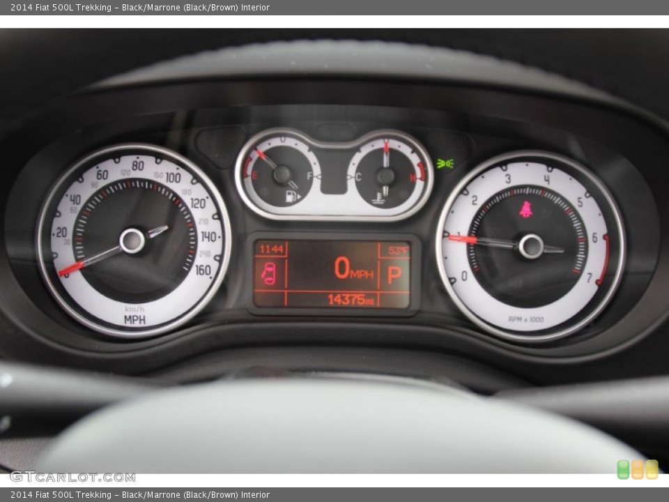 Black/Marrone (Black/Brown) Interior Gauges for the 2014 Fiat 500L Trekking #98951800