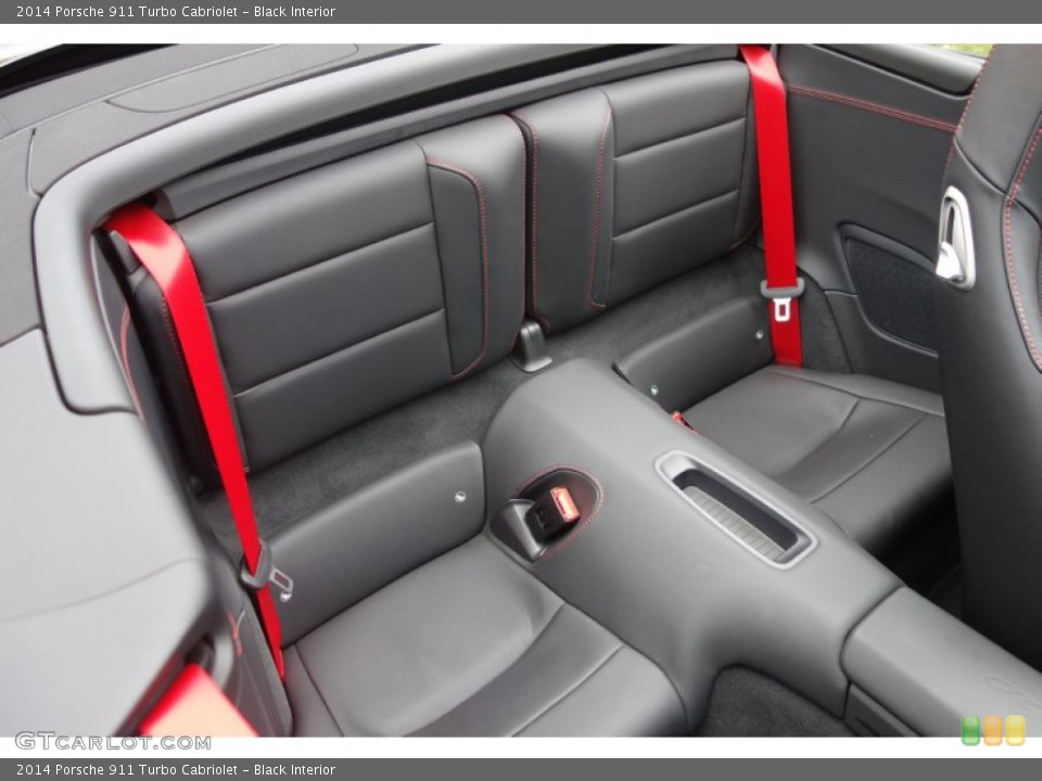 Black Interior Rear Seat for the 2014 Porsche 911 Turbo Cabriolet #98955936