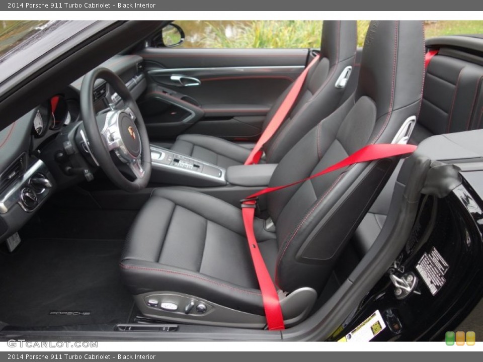 Black Interior Front Seat for the 2014 Porsche 911 Turbo Cabriolet #98955959