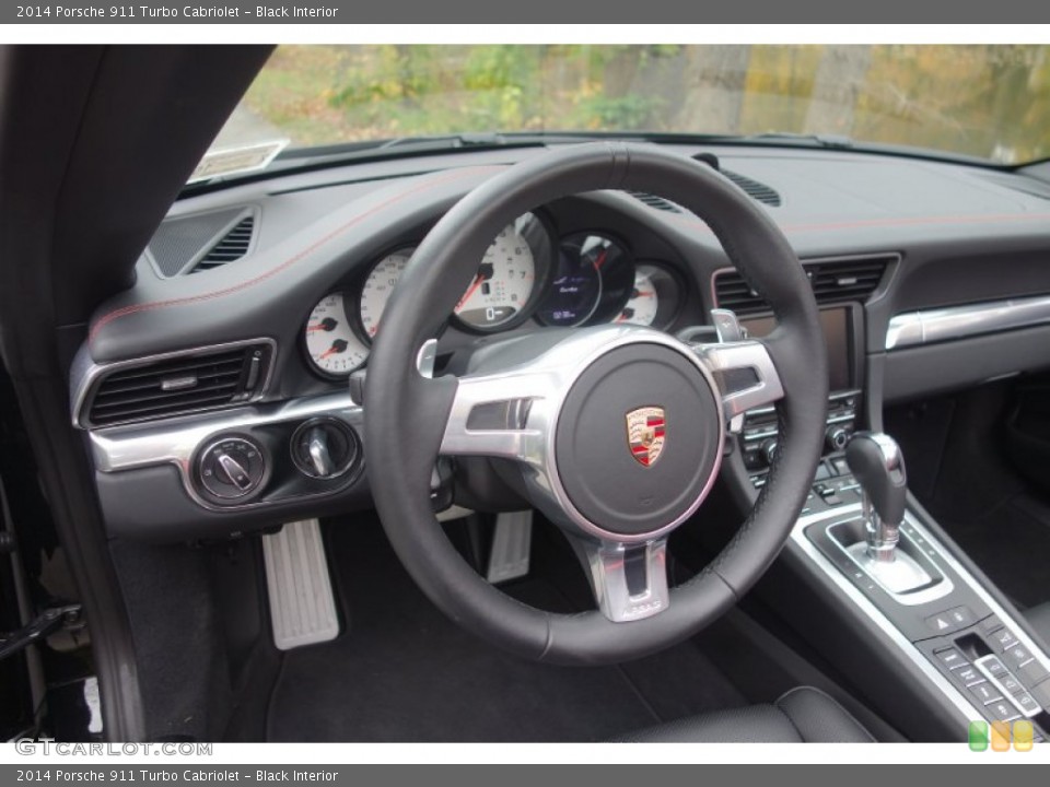 Black Interior Steering Wheel for the 2014 Porsche 911 Turbo Cabriolet #98956055