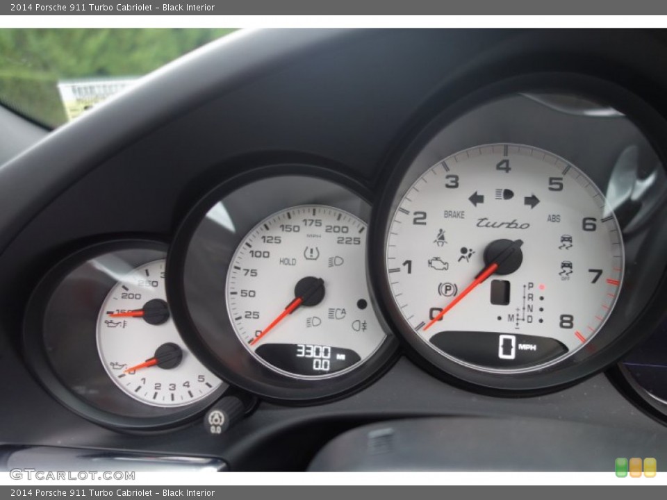 Black Interior Gauges for the 2014 Porsche 911 Turbo Cabriolet #98956081