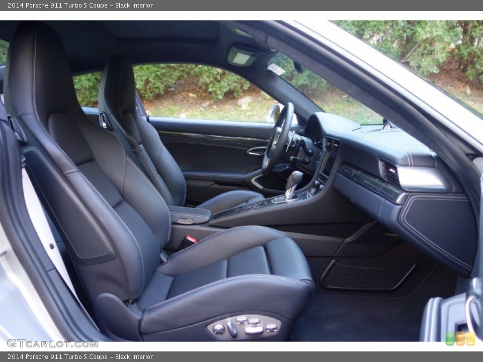 Black Interior Front Seat for the 2014 Porsche 911 Turbo S Coupe #98956477