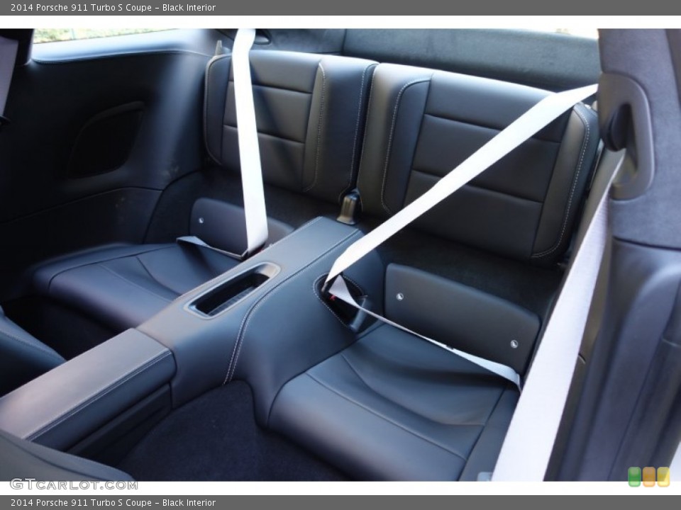 Black Interior Rear Seat for the 2014 Porsche 911 Turbo S Coupe #98956675
