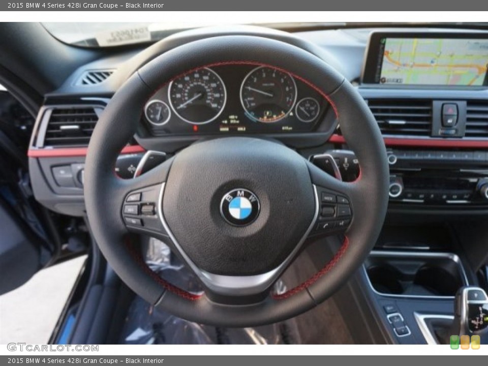 Black Interior Steering Wheel for the 2015 BMW 4 Series 428i Gran Coupe #98956885