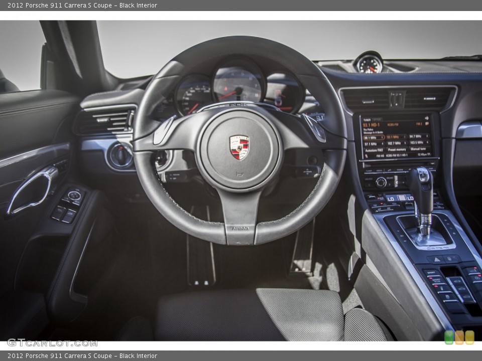 Black Interior Steering Wheel for the 2012 Porsche 911 Carrera S Coupe #98966491