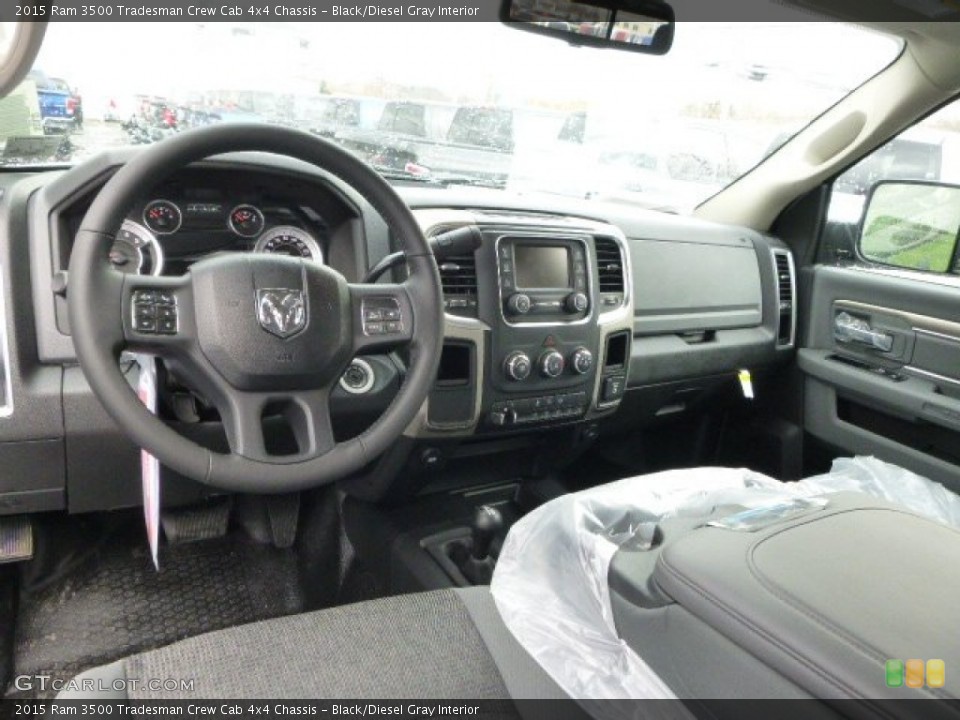 Black/Diesel Gray Interior Dashboard for the 2015 Ram 3500 Tradesman Crew Cab 4x4 Chassis #98967442