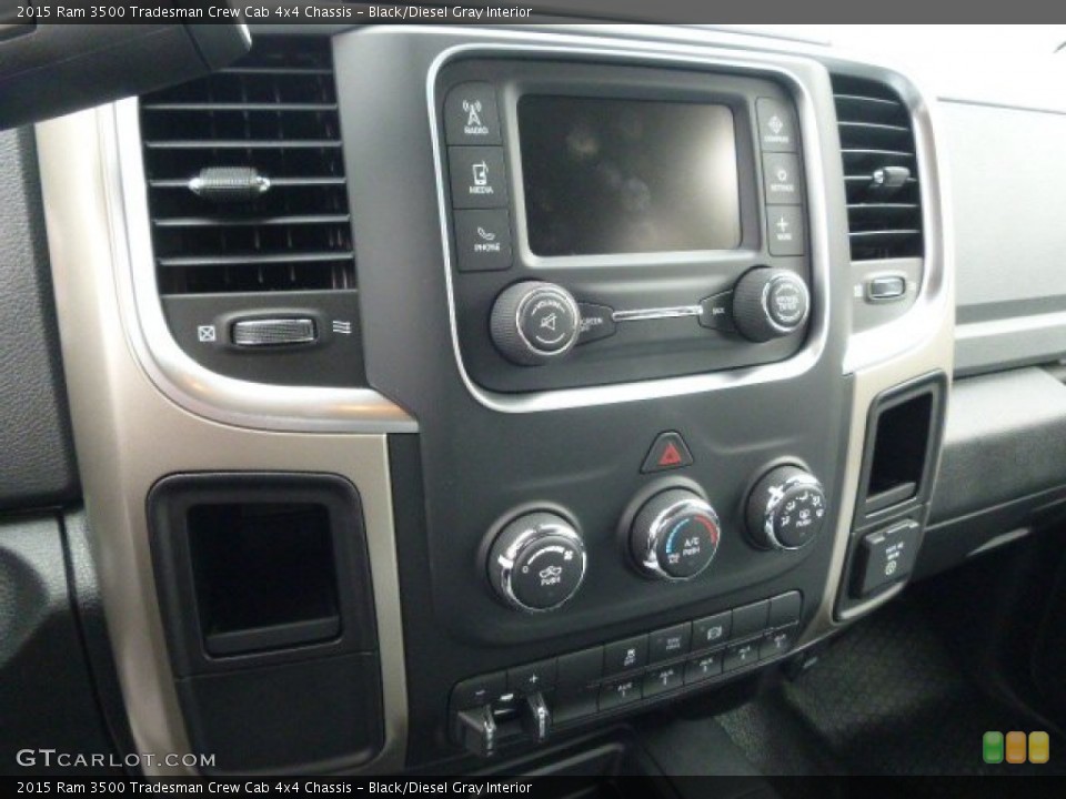 Black/Diesel Gray Interior Controls for the 2015 Ram 3500 Tradesman Crew Cab 4x4 Chassis #98967533