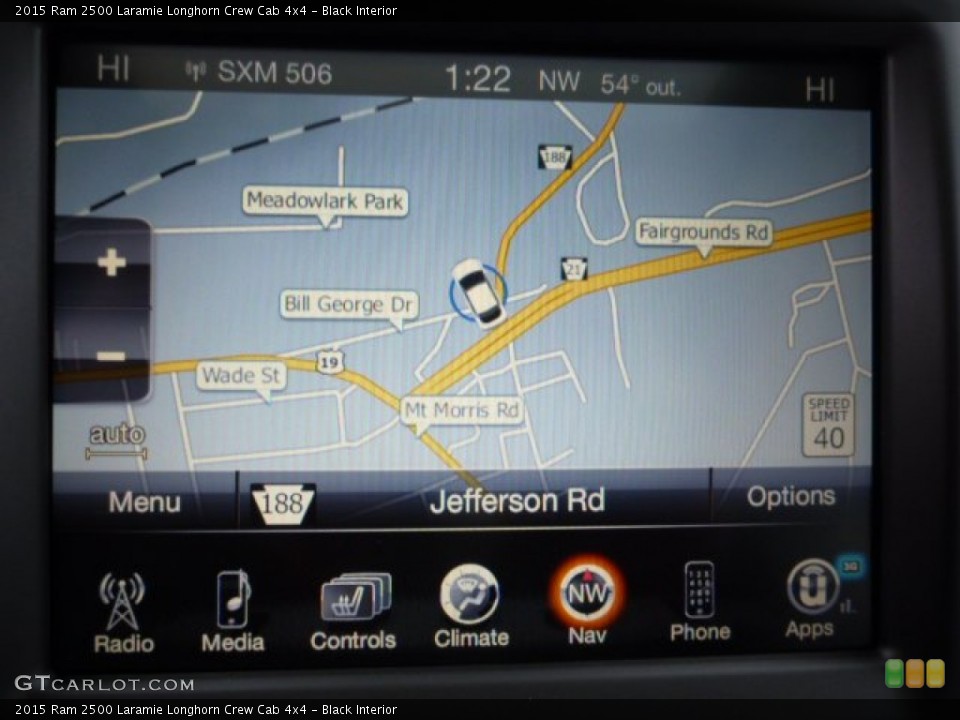 Black Interior Navigation for the 2015 Ram 2500 Laramie Longhorn Crew Cab 4x4 #98967877
